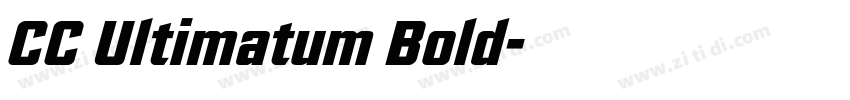 CC Ultimatum Bold字体转换